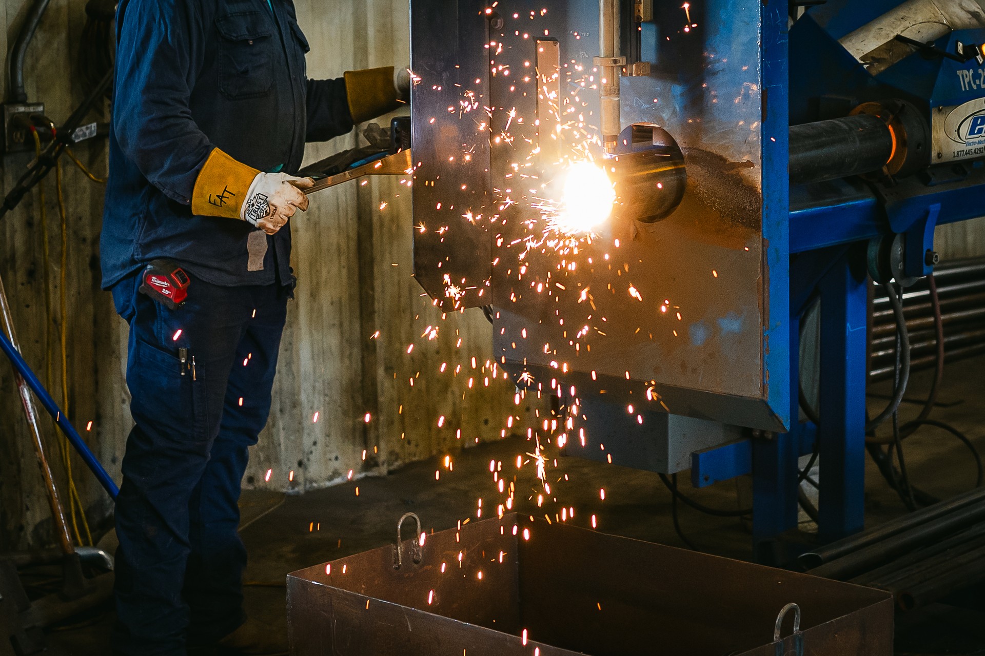 Craftsman with U.S. flag